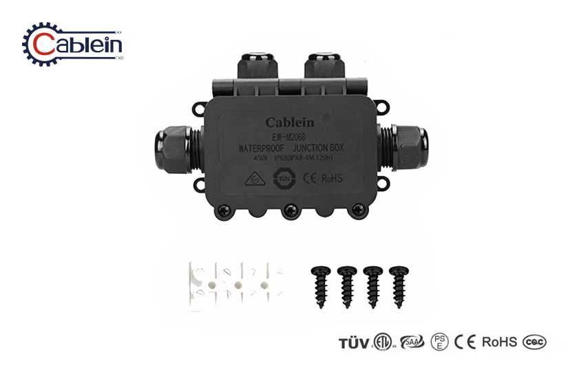 Square 4-Way Straight Waterproof Junction Box